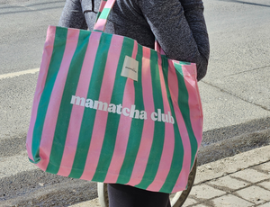 Large Striped Tote Bag